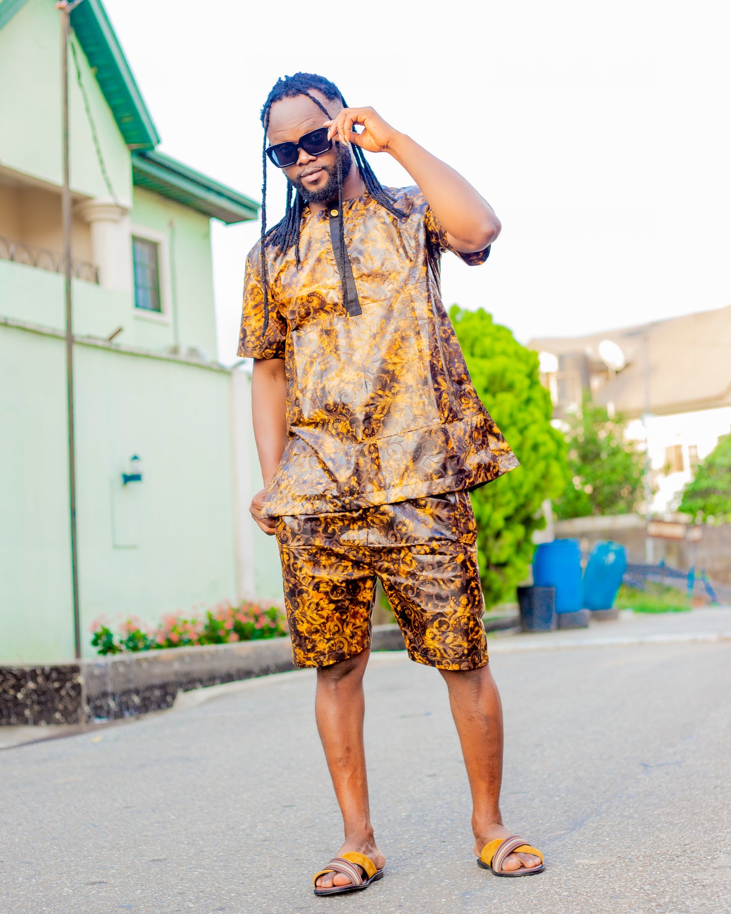 Two-Piece Adire Shorts (Male)