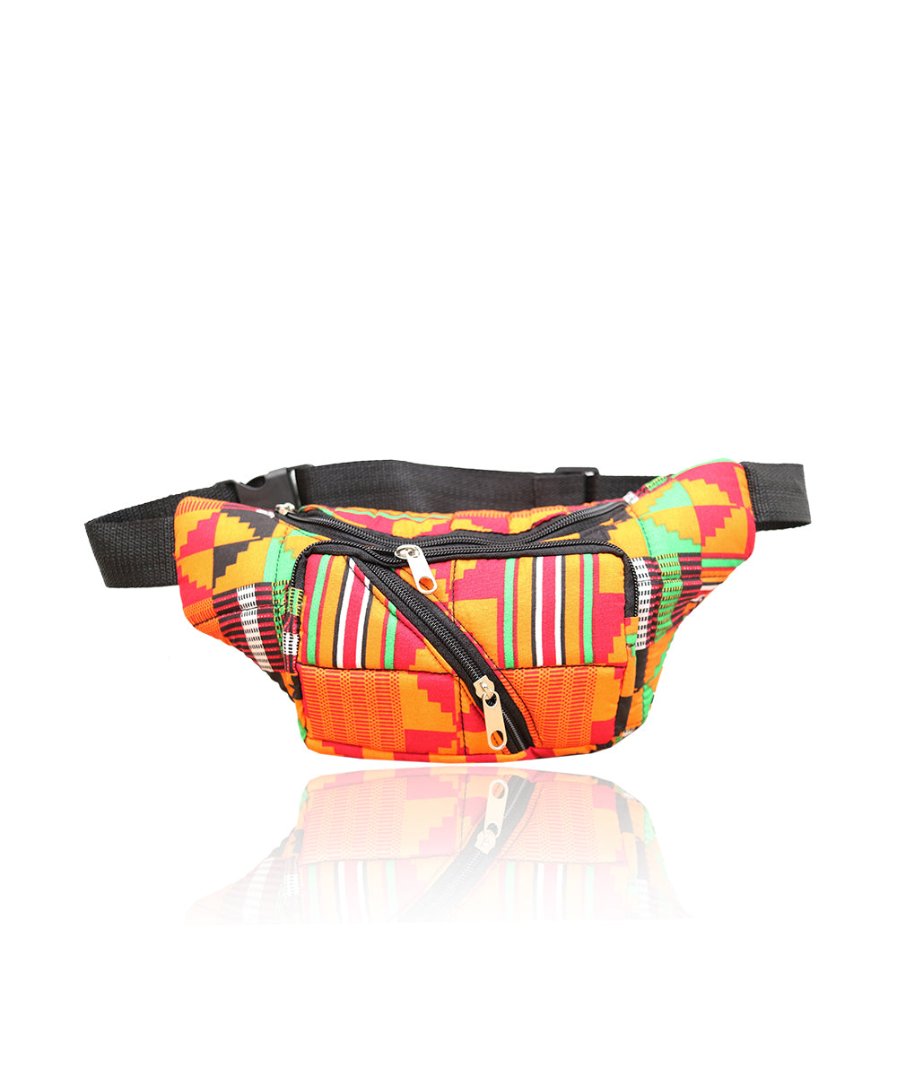 Rainbow Burst Ankara Fanny Pack