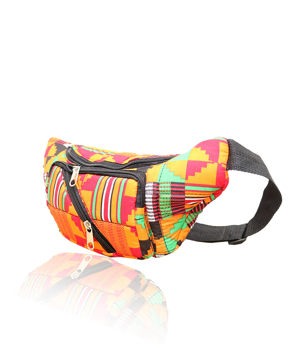 Rainbow Burst Ankara Fanny Pack