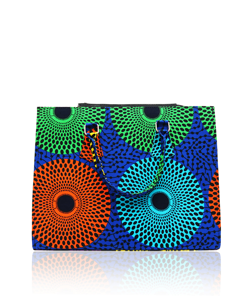 Vortex Set Tote with Mini Purse- Ankara