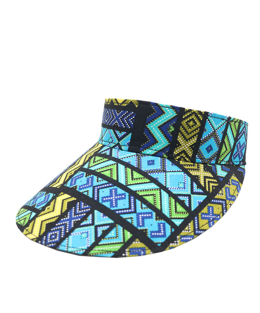 Ankara Visor Hat (Blue/Green)