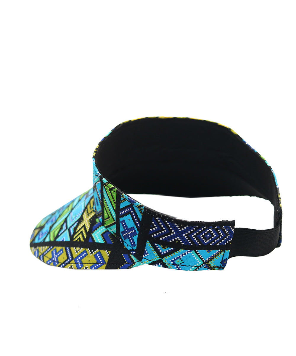 Ankara Visor Hat (Blue/Green)