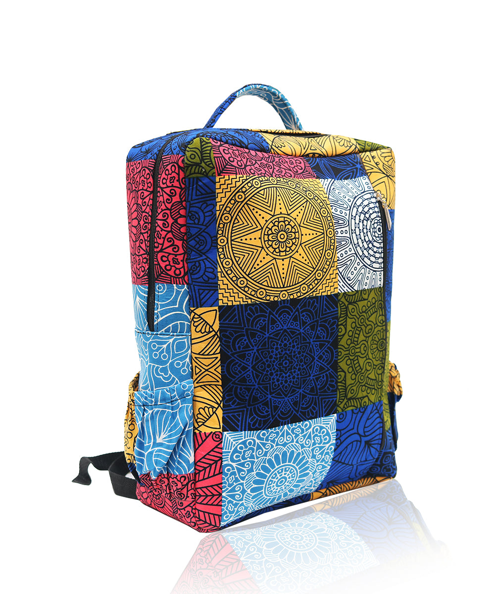 Mandala Zipper Backpack (Multi-Colored)