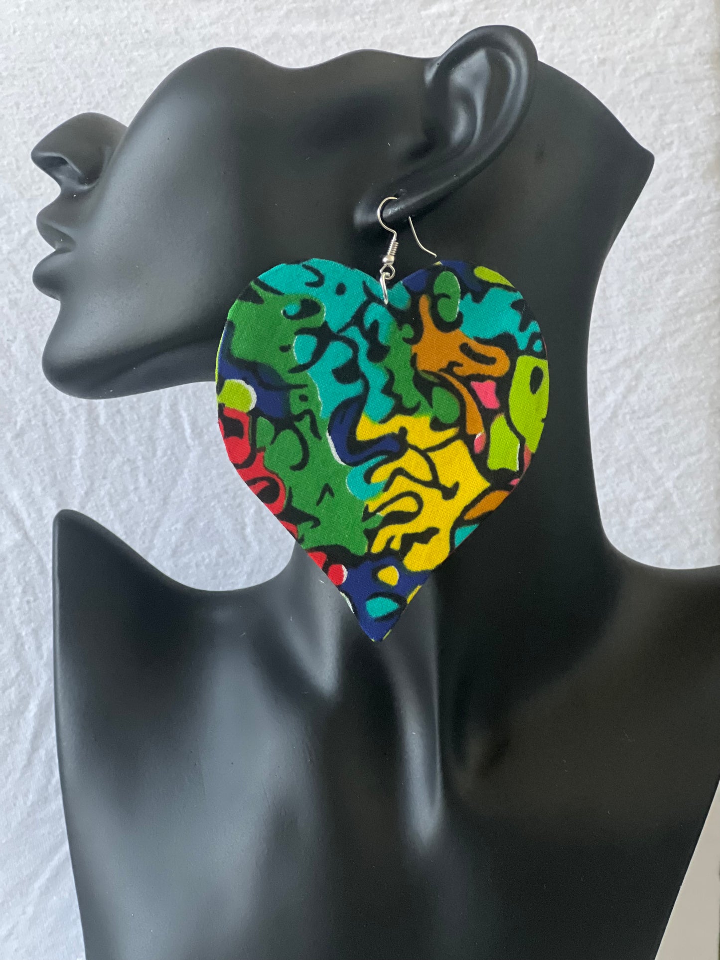 Ankara love Earring Set with Bangles