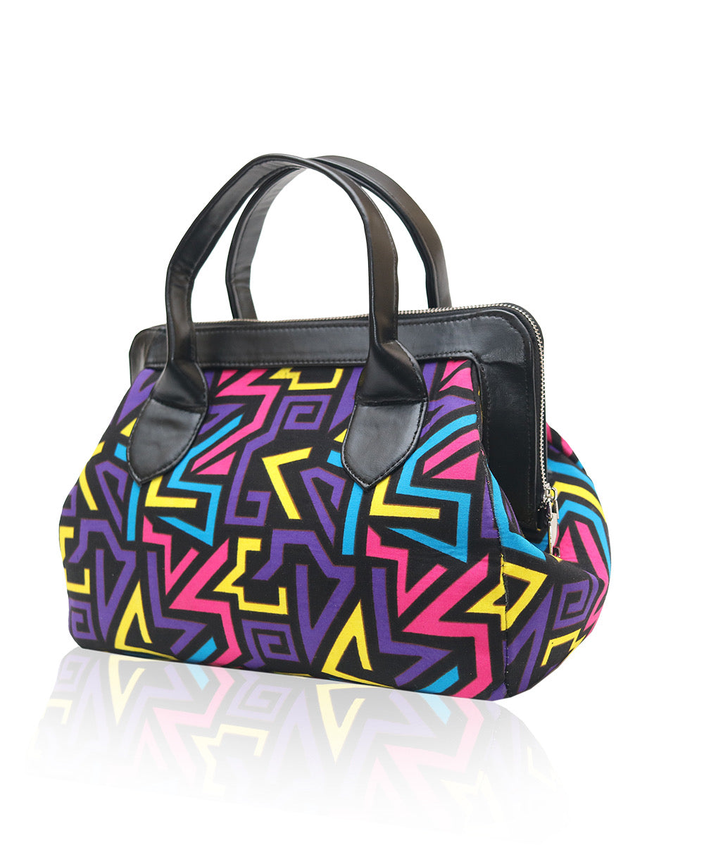 Vibrant Adire Ankara Satchel Bag